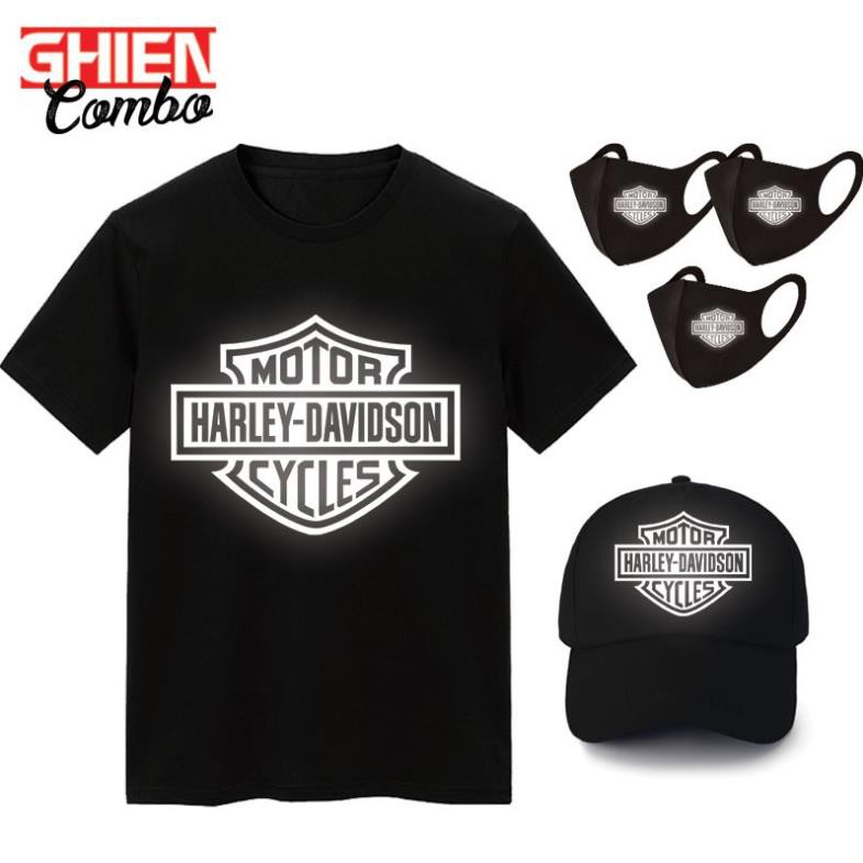 🔥BÁN CHẠY🔥 Combo Áo + Nón + 3 KTrang Harley Phản Quang Unisex Nam Nữ