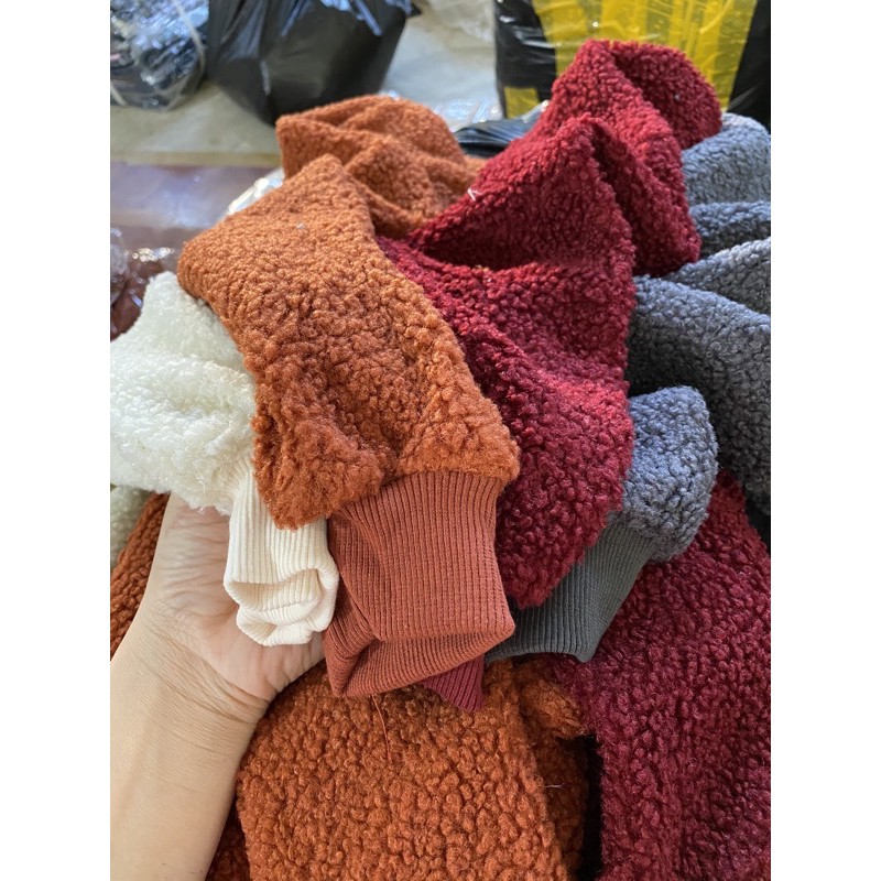 Áo nỉ bông lông cừu siêu dày ấm hot 2020