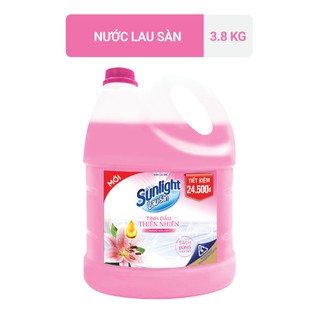 Nước lau sàn Sunlight hương Lily và hoa Hồng 3.8kg