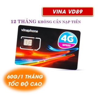 Sim 4g - vd89 1năm- bảo hành 12th 2gb/ngày không cần nạp tiền