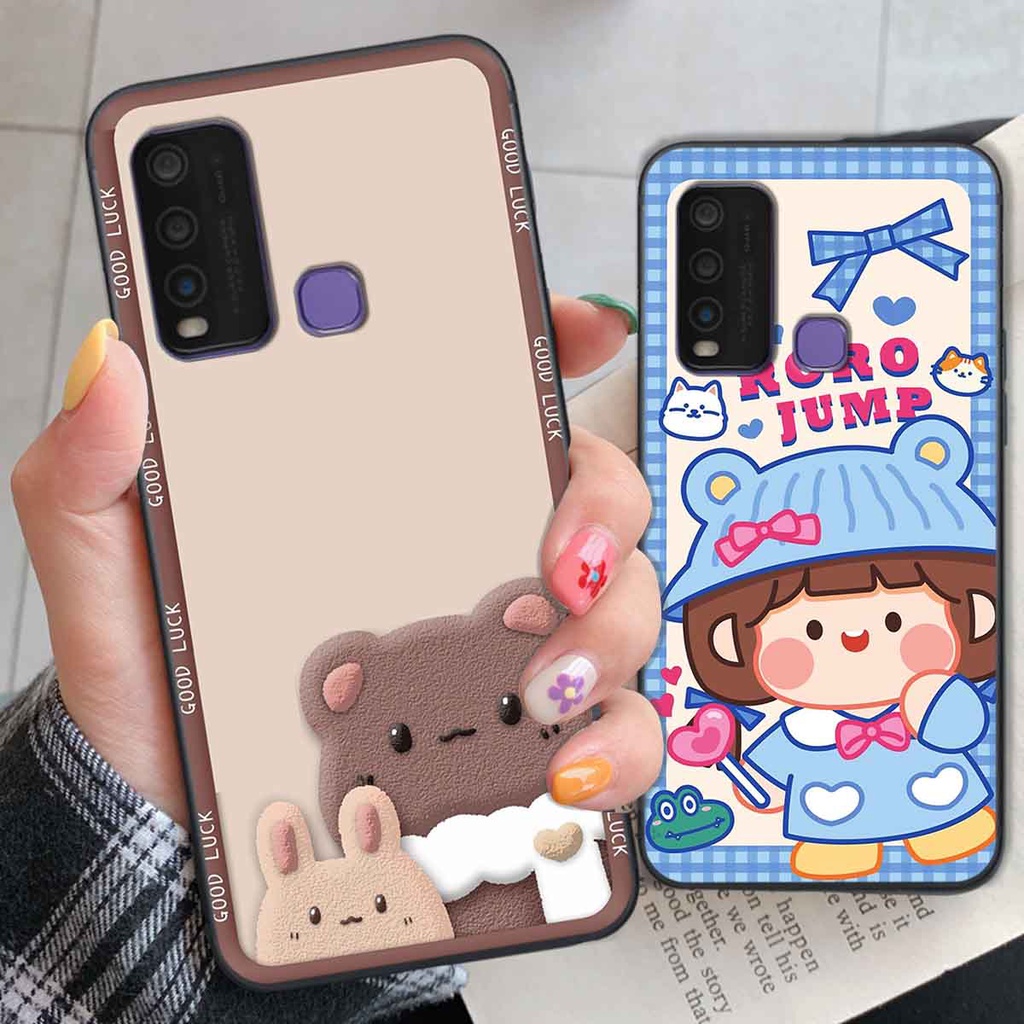 Ốp Vivo Y30 / Y50 bear brick, gấu đáng yêu, dễ thương