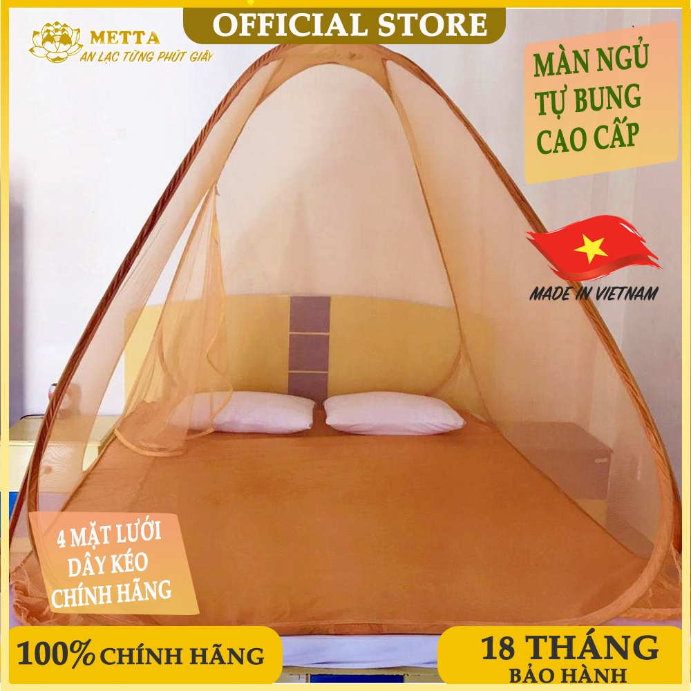 Màn Ngủ Tự Bung METTA 1M6 x 2M  -  BH 18 tháng dành cho 2 - 3 người  -  Hàng Chính Hãng -  Việt Nam Xuất Khẩu
