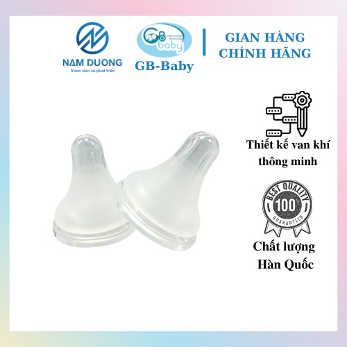 Núm ty silicon Plus cổ hẹp GB-Baby Chính Hãng