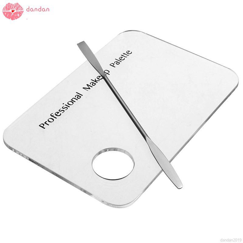 Bảng pha màu sơn móng bằng nhựa acrylic và que trộn trang điểm làm đẹp tiện lợi