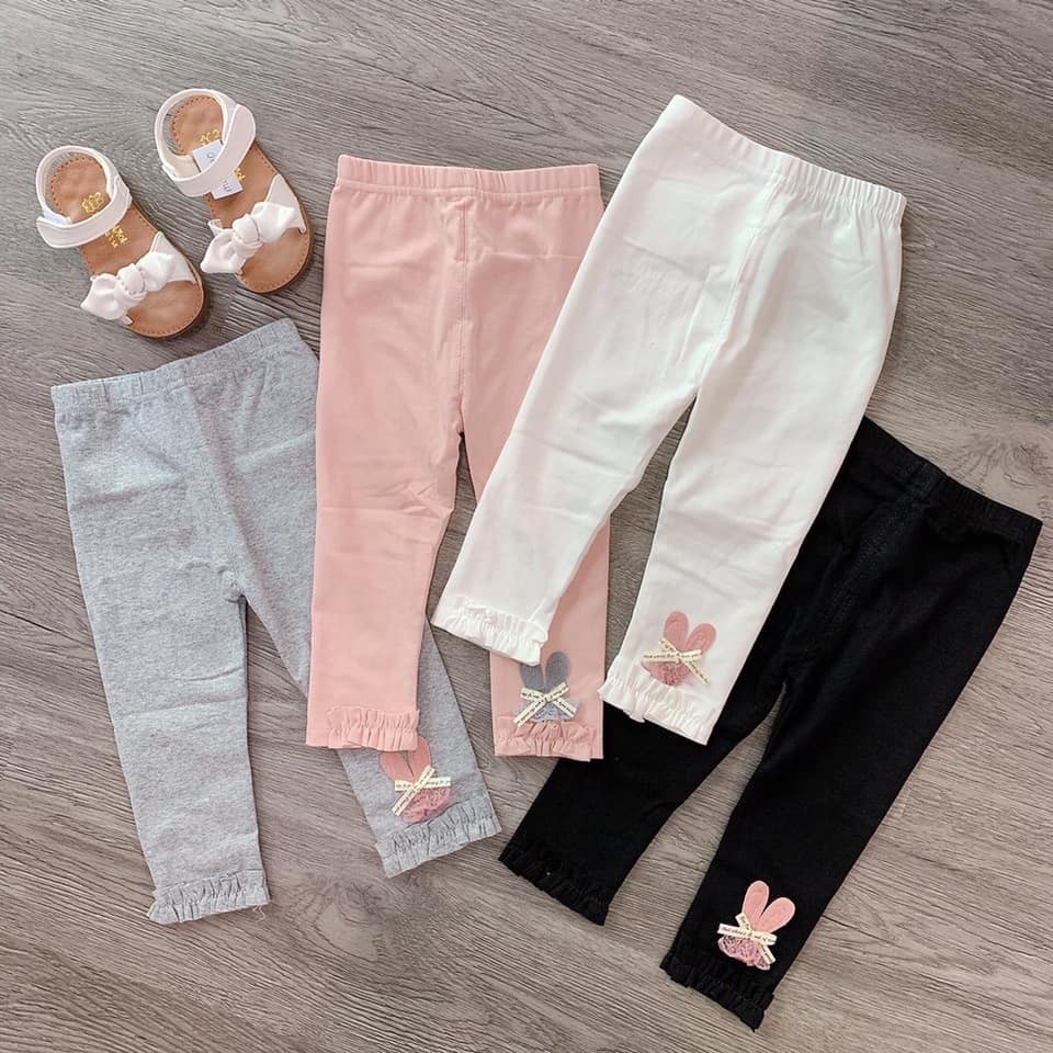 Set 4 quần legging tai thỏ đáng yêu cho bé gái