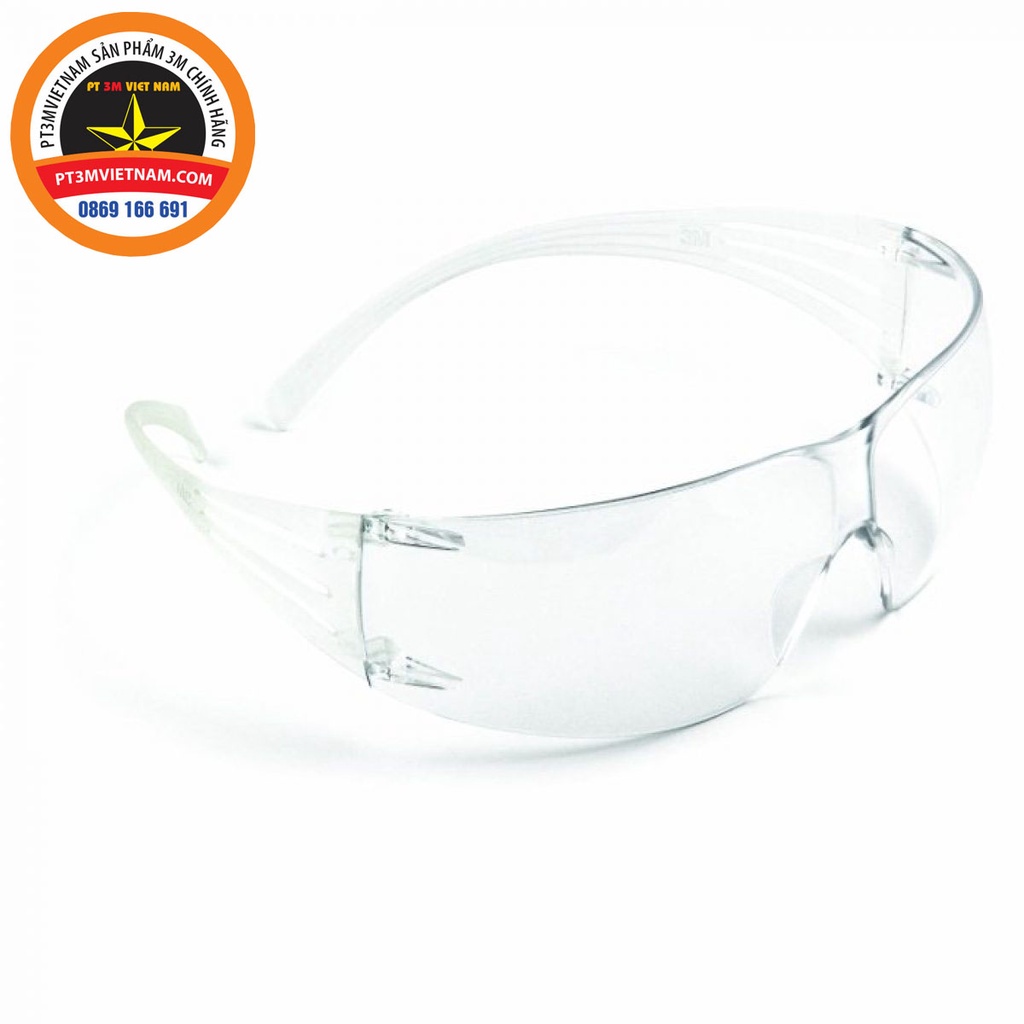 Kính bảo hộ 3m SF201AF. chống bụi, chống tia UV , chống văng va đập, bảo vệ an toàn đôi mắt