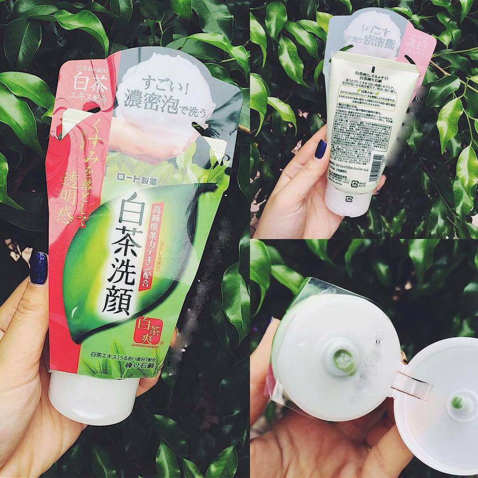 Giảm giá 🎢 SRM trà xanh Nhật Bản Rohto Shirochasou Green Tea Foam - BeeCost