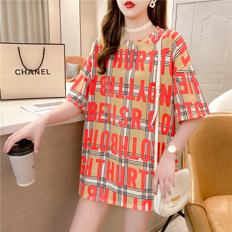 2021 Women's Blouse Summer Short sleeve T shirt Fashion Clothing Round Neck Student Tees/ Clothes Tees