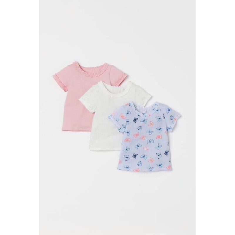 Set 3 quần/ 3 áo cho bé gái HM xinh xinh