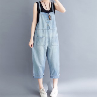 Quần Yếm Jean Cỡ Lớn Thiết Kế Trẻ Trung Cho Nữ