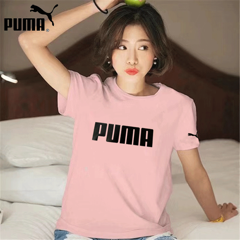 Áo Thun Thể Thao Puma Tay Ngắn Dáng Rộng Vải Cotton Thoáng Khí Thời Trang Mùa Hè Cho Nam Và Nữ