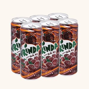 Lốc 6 lon nước Mirinda xá xị/đá me/soda kem 330ml