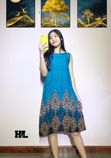 Váy lanh xuông ( ảnh thật - hàng sẵn)