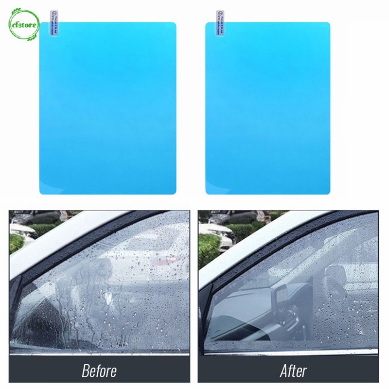 Bộ 2 miếng dán cửa xe/gương chiếu hậu bảo vệ chống nước mưa