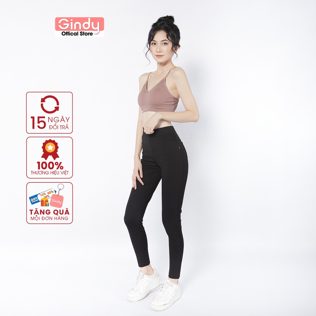 Quần legging nữ GINDY thiết kế có túi co dãn tốt dáng ôm Q6152