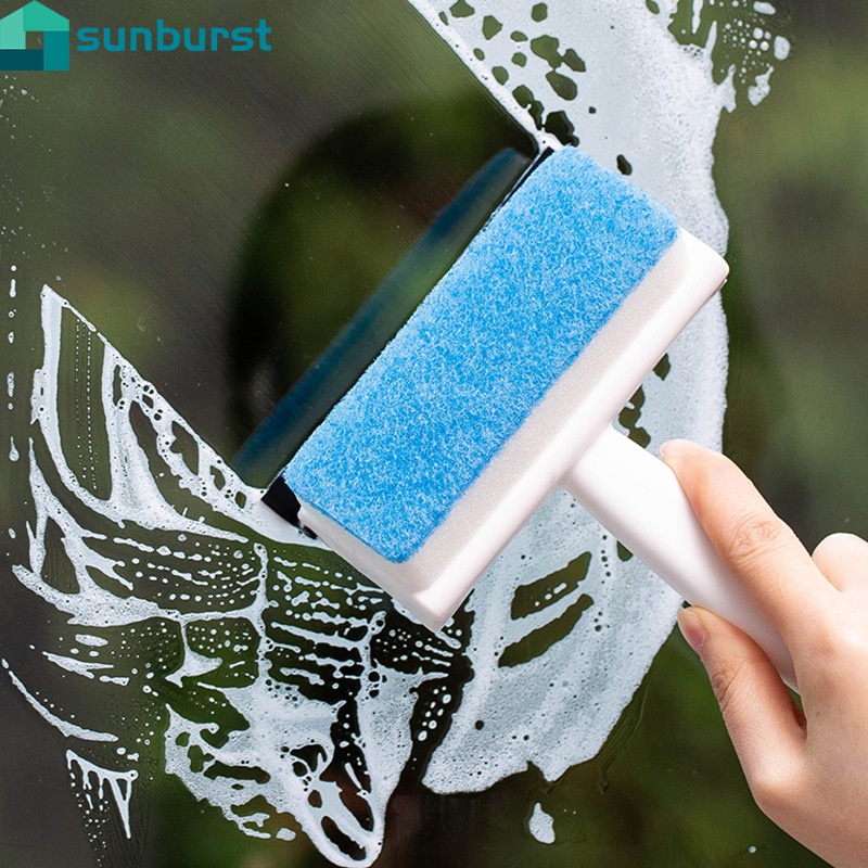 Cây Lau Kính / Gạch Men / Cao Su Không Dệt Hai Mặt 2 Trong 1 Có Tay Cầm Tiện Lợi