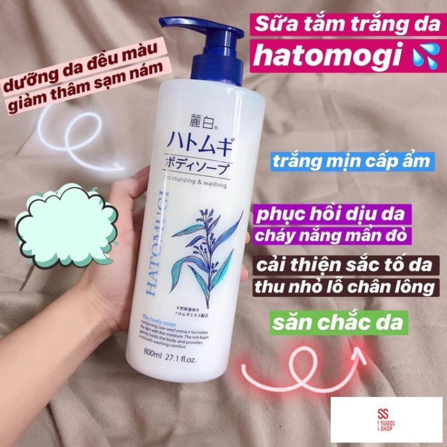 Sữa tắm trắng da ý dĩ hatomugi Nhật Bản 800ml