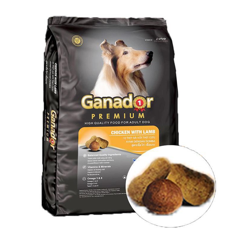 Hanpet.GV- Ganador KEOS Bao 20kg Thức ăn cho chó dạng hạt dành cho mọi loại chó trên 1 năm tuổi