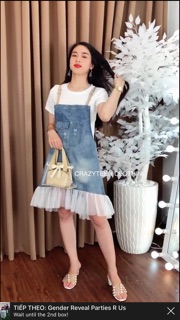 Combo set yếm bò + Váy gucci