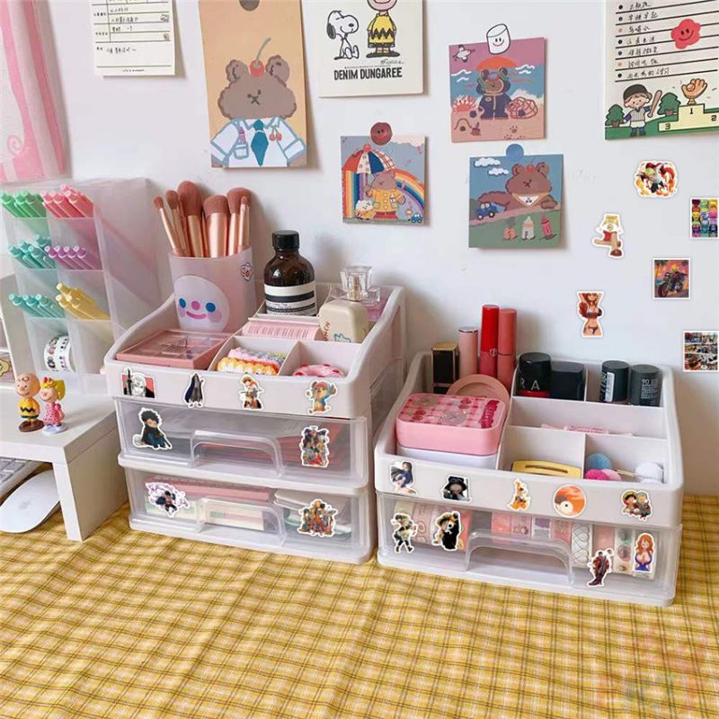 Bộ 50 sticker decal one piece Luffy chống thấm nước dán nón bảo hiểm , laptop , vali