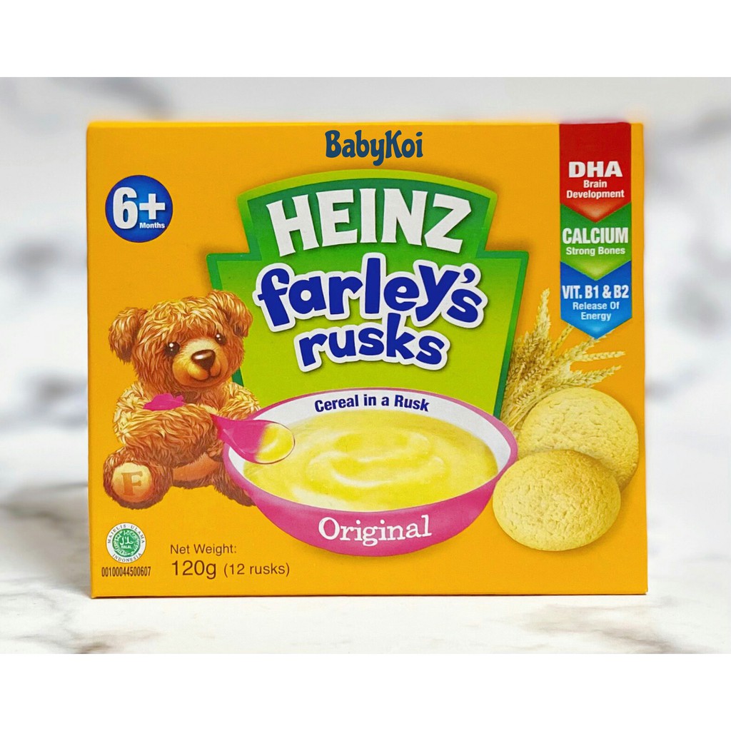 Bánh quy ăn dặm Heinz Farley's cho bé từ 6 tháng (date 2022)