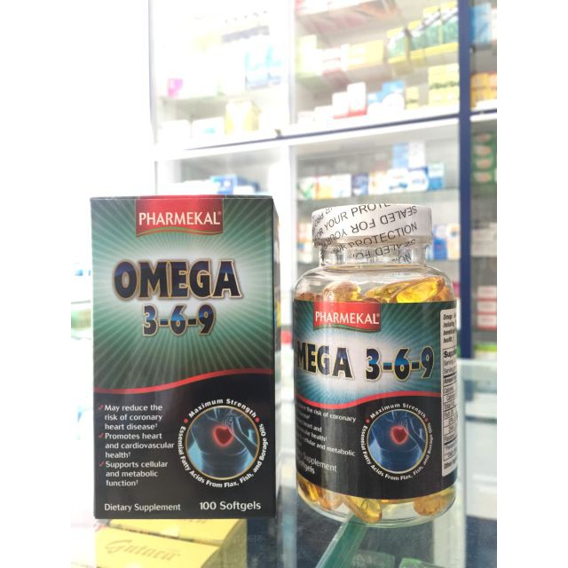 {Cam Kết Chính Hãng} Viên Uống Dầu Cá Pharmekal Omega 3-6-9 Hỗ Trợ Tim Mạch, Sáng Mắt (Hộp 100 Viên)