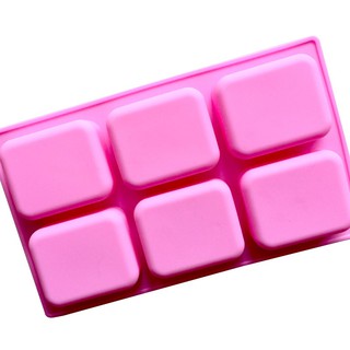 Khuôn silicon chữ nhật 6 ô bo góc