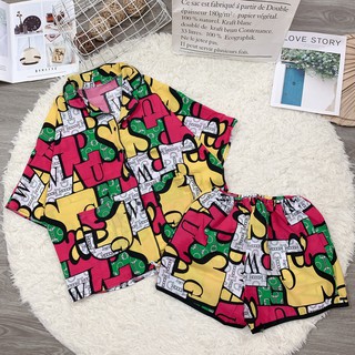Đồ bộ ngủ Pyjama lụa hình xinh (nhiều hình, hình thật 100% )