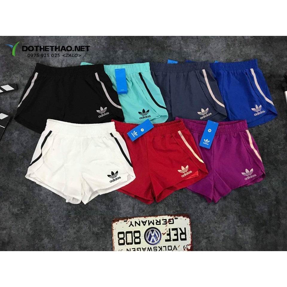 Quần short thể thao adidas, đồ chạy bộ nữ, quần thể thao đi chơi cá tính .