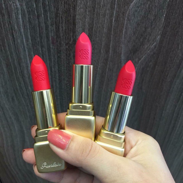 Son Guerlain Kiss Kiss Matte M331 Chilli Red 3.5 gr Hàng Chuẩn 100%