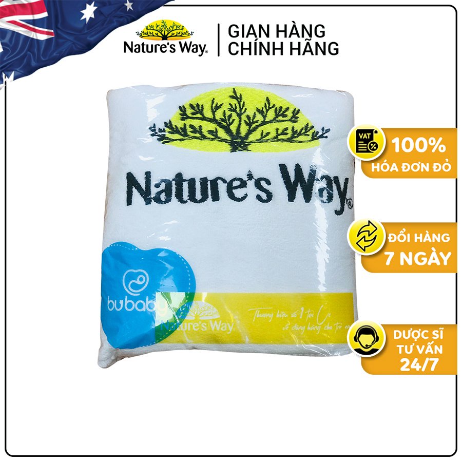 Khăn Mặt, Khăn Tắm Cho Bé Sợi Tre NATURE'S WAY Chất Liệu Cotton Siêu Mềm Mịn, Nhẹ Và Thấm Hút Tốt