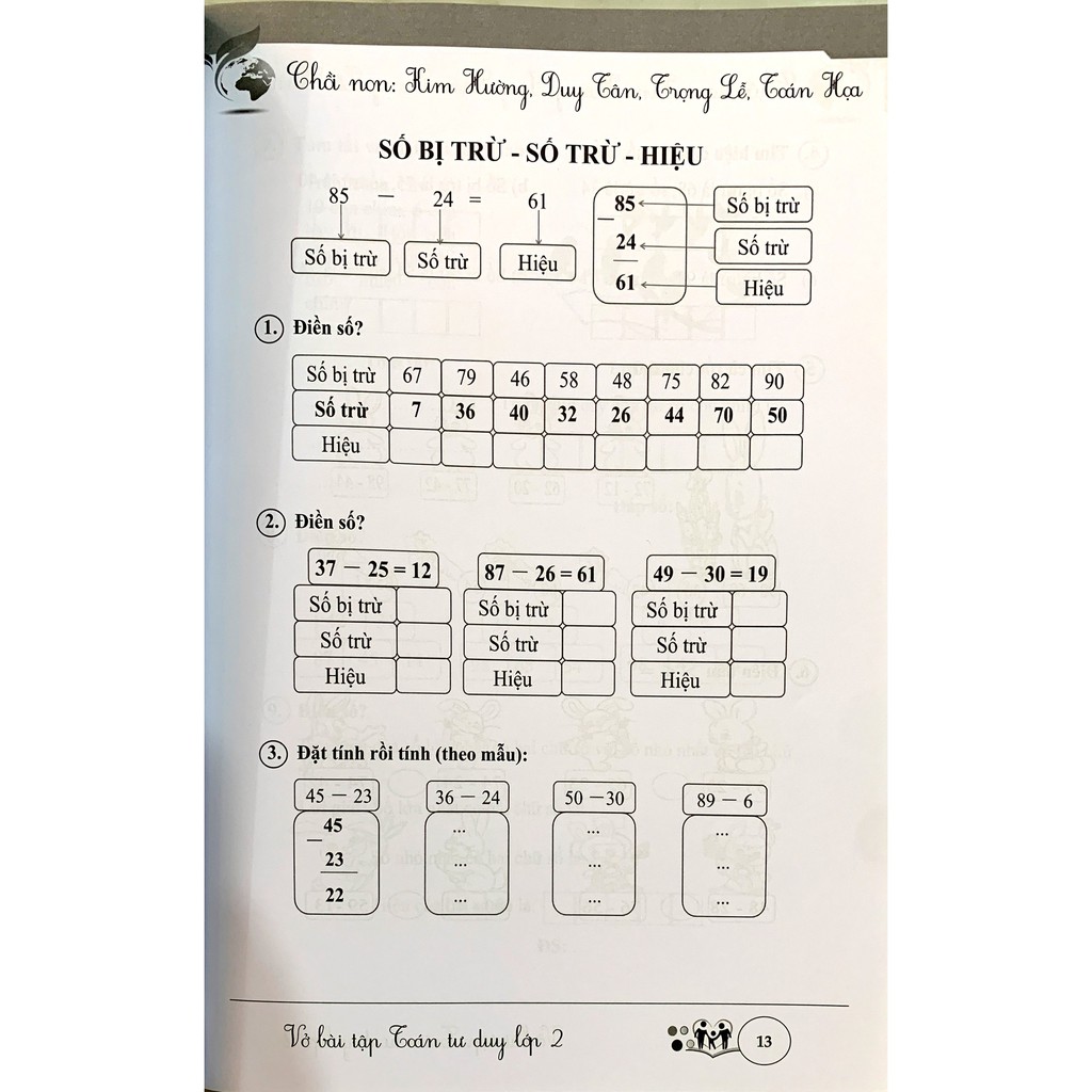 Sách - Vở bài tập Toán tư duy Lớp 2 - Tập một