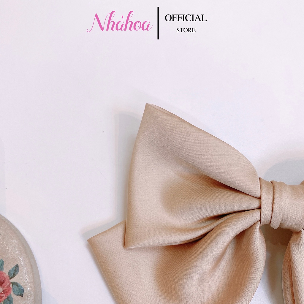 Kẹp Tóc Nơ Vải Lụa Cao Cấp - Chính Hãng NHÀ HOA