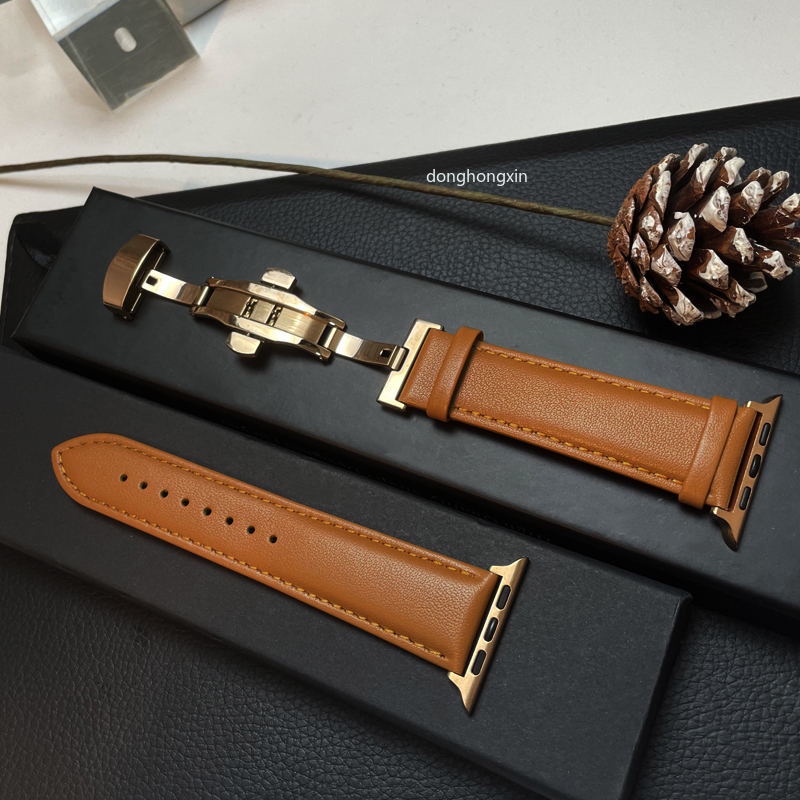 Dây Đeo Đồng Hồ Thay Thế Bằng Da Bò 44mm 40mm iwatch 7 6 5 4 3 2 1 42mm 38mm