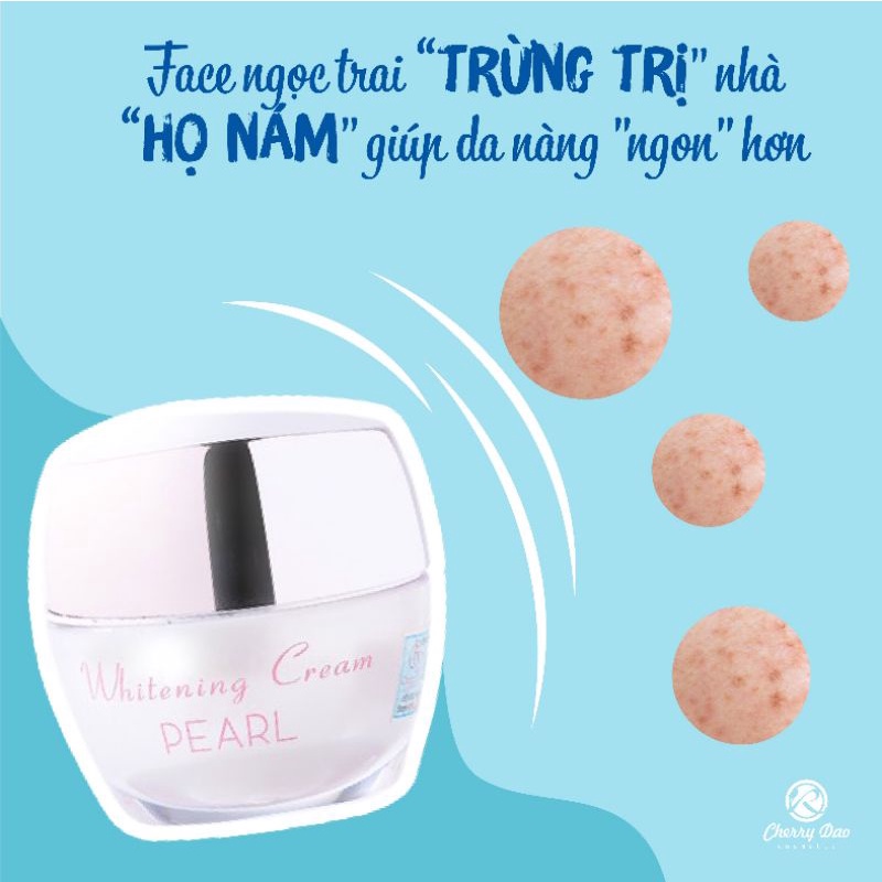 Kem face cherry đào dưỡng trắng da giảm thâm nám tàn nhang có độ maskup cho da thoa thấm hết vào da