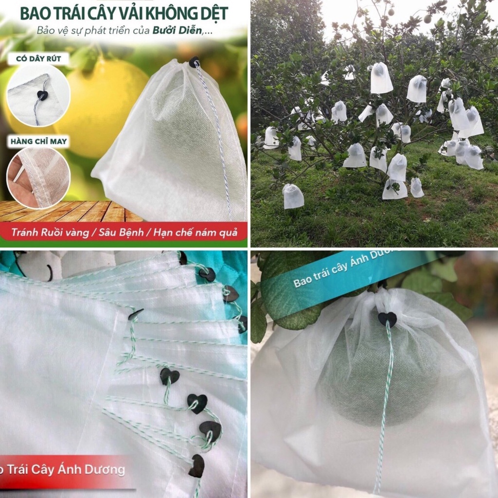 10 Túi 45x60cm Túi Bọc Trái Cây mít, sầu riêng... To Có Dây Buộc - VUA BAO BÌ