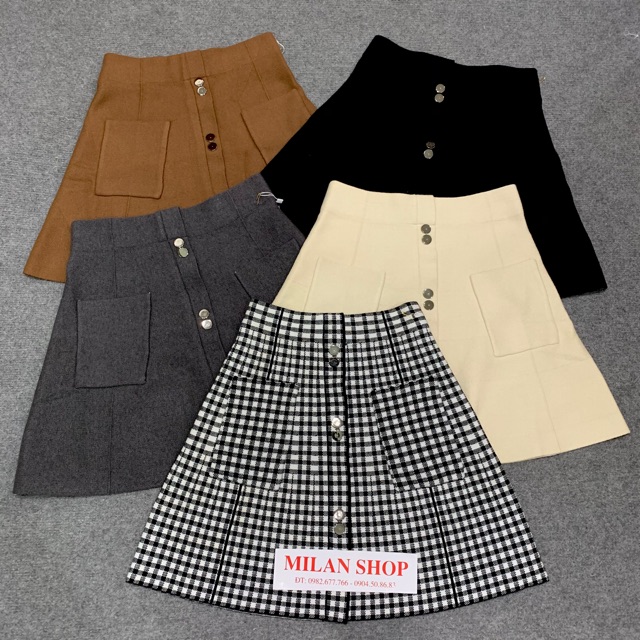Chân váy len ngắn có túi nhiều kiểu nhiều màu siêu xinh. | BigBuy360 - bigbuy360.vn
