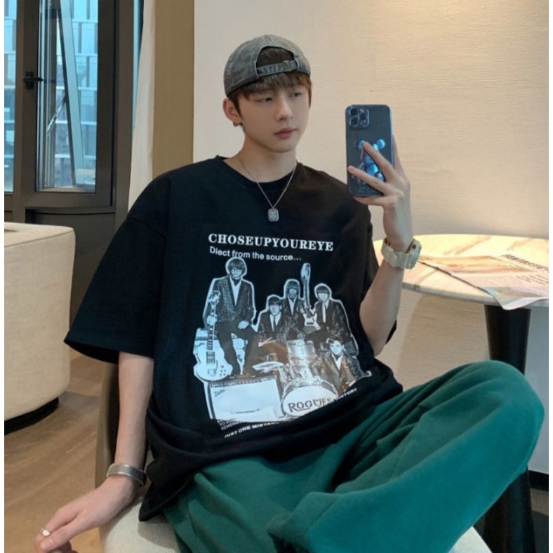 Áo thun tay lỡ nam nữ, áo phông unisex from rộng chất dày đẹp in hình chú hề