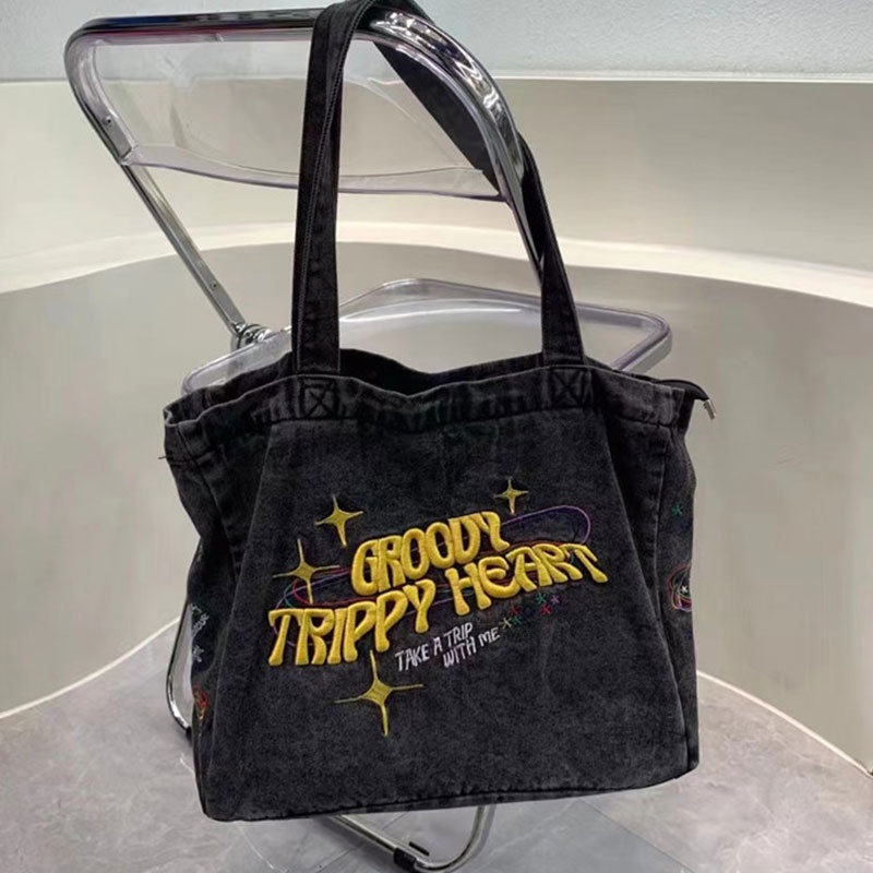 Túi Xách Tote Vải denim Cỡ Lớn Thời Trang Nữ