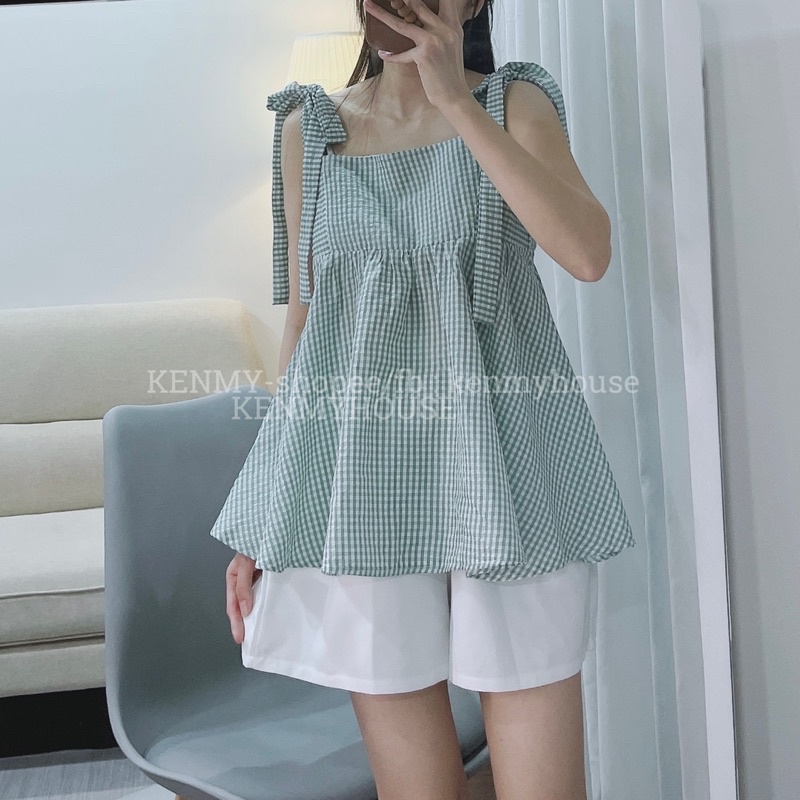 Set áo babydoll kèm quần short [ HÌNH THẬT+CLIP]