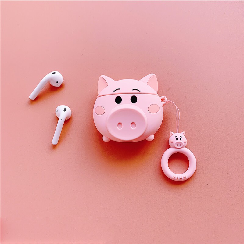 vỏ bảo vệ cho 💗Airpods 1/2💗 Chống va đập mã heo hồng