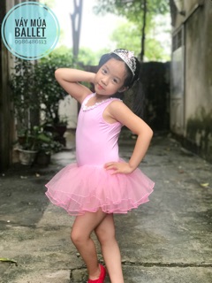 Váy múa ballet viền ren cổ (có sỉ từ 5c)