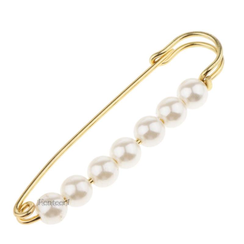 [Fenteer1] Trâm Cài Áo Đan Thủ Công Đính Ngọc Trai An Toàn Thanh Lịch Cho Nữ