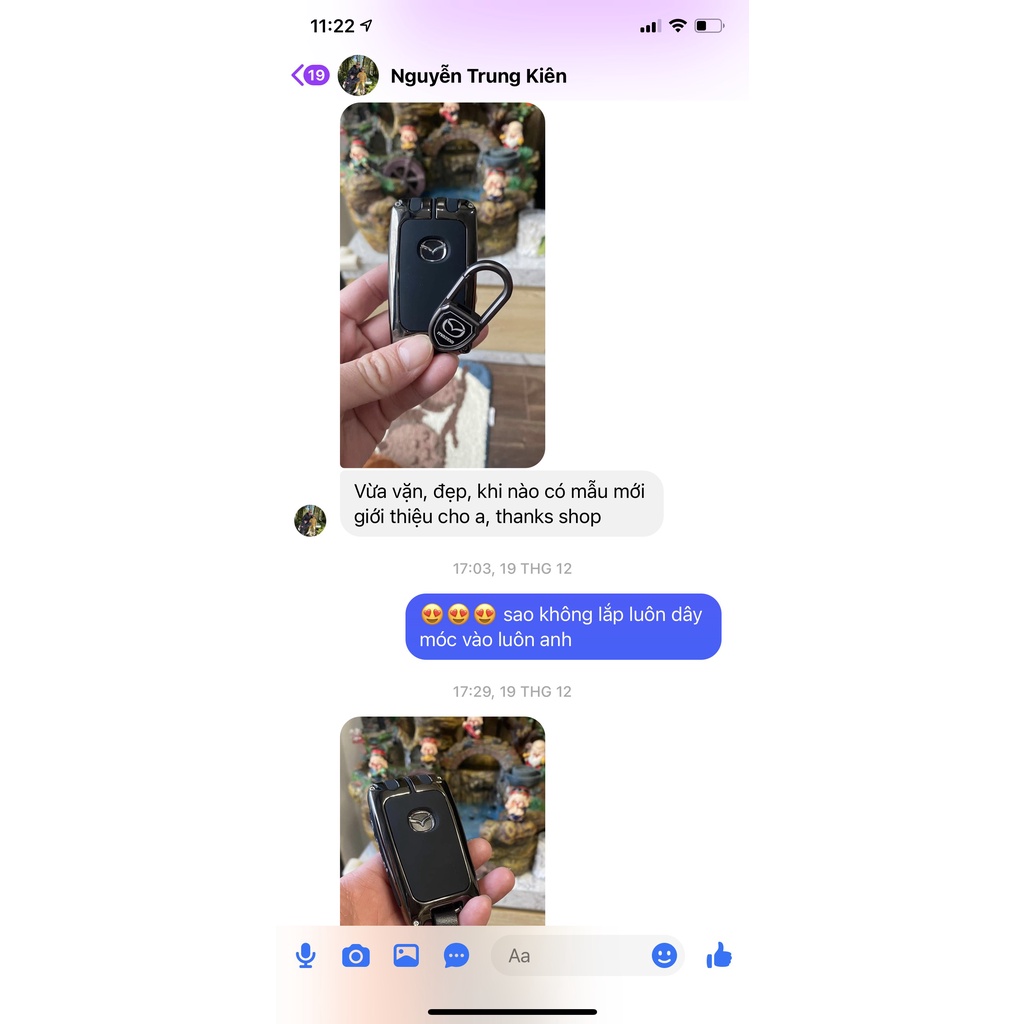 Vỏ ốp chìa khoá xe hơi - ô tô Mazda CX5 , Mazda6 ,2, fomr 3 nút cao su M08-A2 dolashop