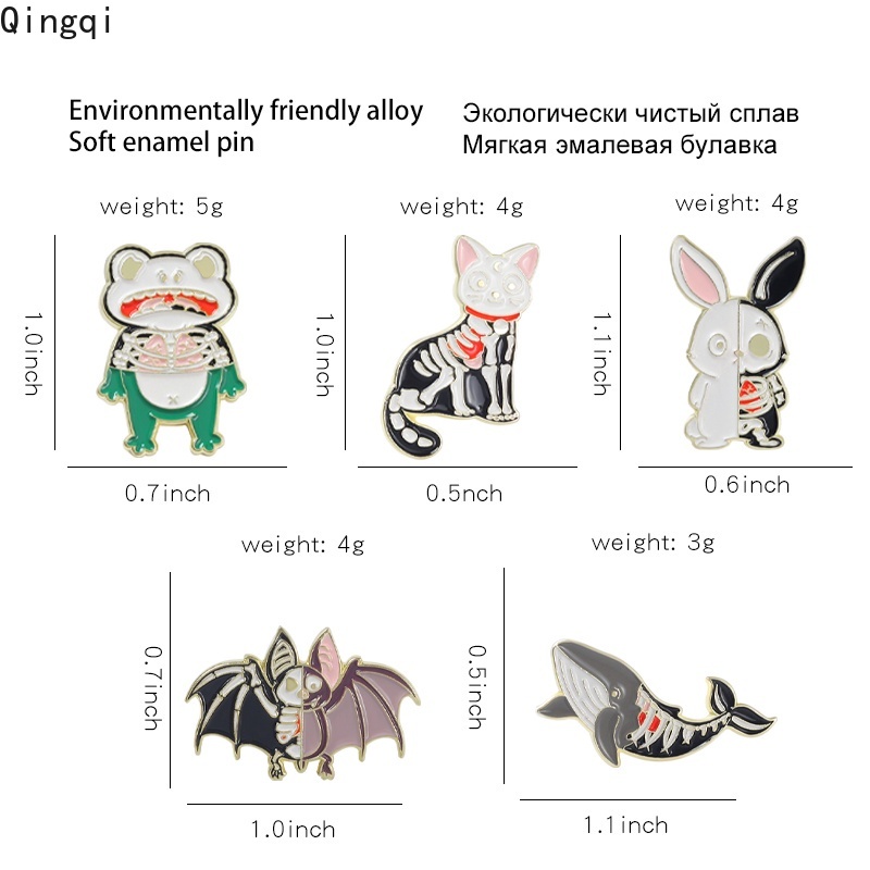 Huy hiệu cài áo Miss Zoe hình động vật hoạt hình dễ thương sáng tạo