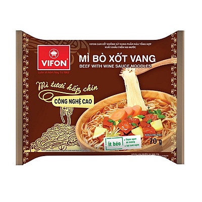 Mì Tươi Vifon Bò Xốt Vang/Thịt Bằm gói 70g | BigBuy360 - bigbuy360.vn