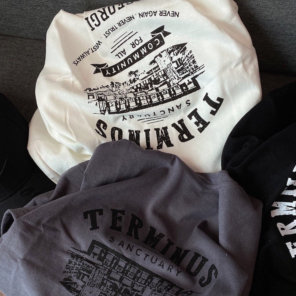 Áo thun tay lỡ form rộng 3158 unisex, áo phông nam nữ cotton oversize Lehatailor - T shirt Terminus