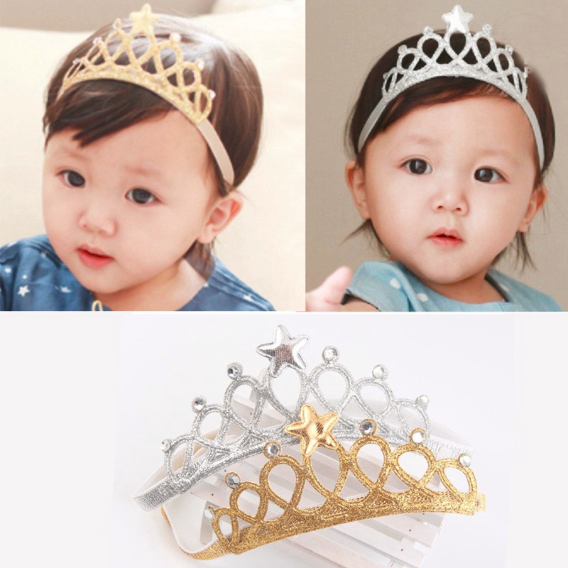 Băng Đô Cài Tóc Hình Vương Miện Cho Bé Gái