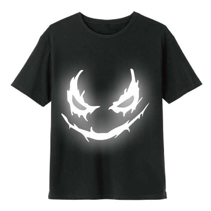 Áo Thun, Áo Thun Tay Lỡ Phom Rộng Unisex In Hình Mặt Quỷ, In Decal Phản Quang Siêu Đẹp | BigBuy360 - bigbuy360.vn