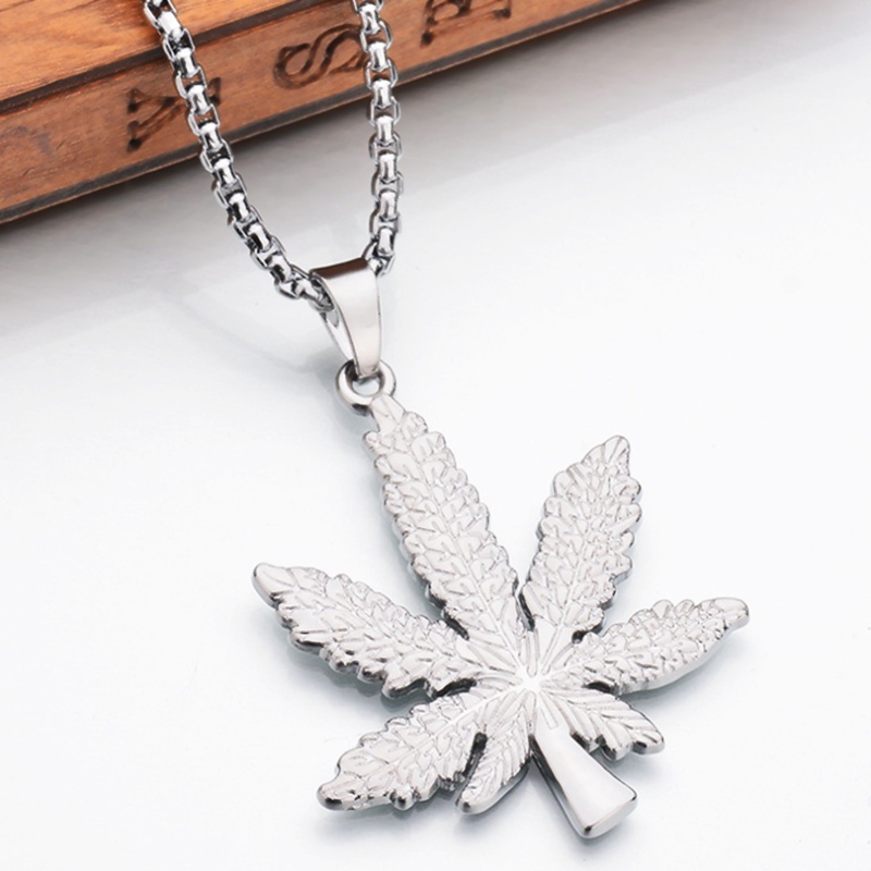 Vòng cổ Mặt Hình Lá Phong Mạ Vàng / Bạc Thời Trang Hip Hop Cho Nam Và Nữ